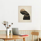 Abstract Mountain Silhouette Framed Art Print (Portrait 4:5)