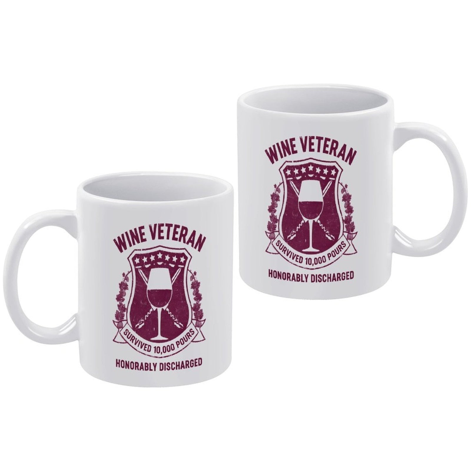 Wine Veteran Mug - Funny Wine Lover Gift - 11oz Ceramic Coffee Cup