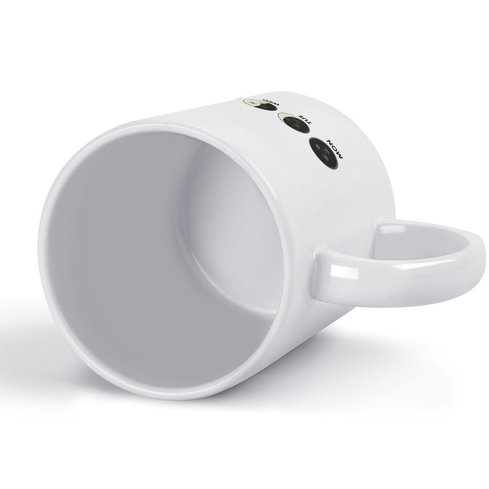 Work Week Progression Funny Coffee Mug - From Monday Blues to Friday Fun