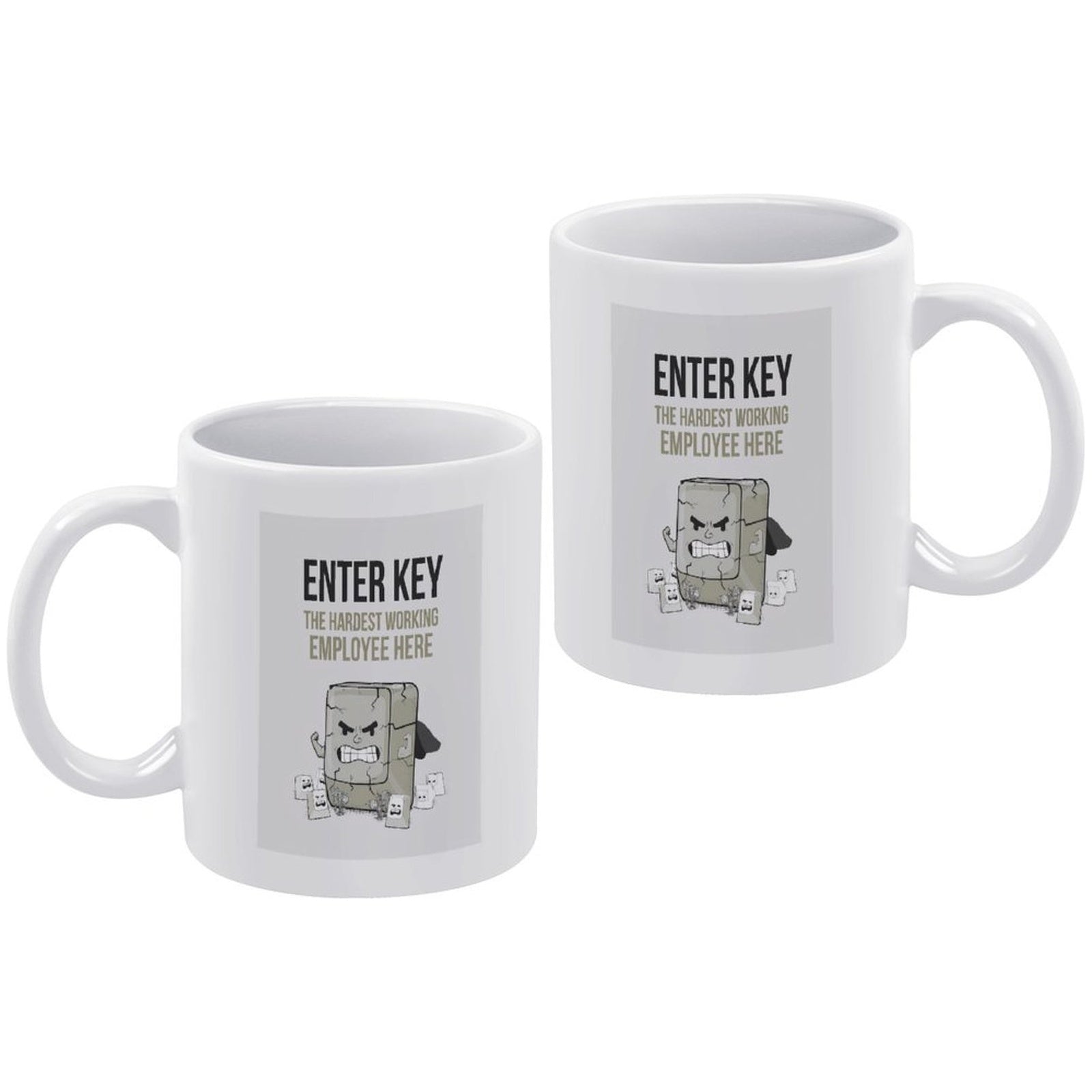 Enter Key Hardest Working Employee Mug - Funny IT Programmer Gift