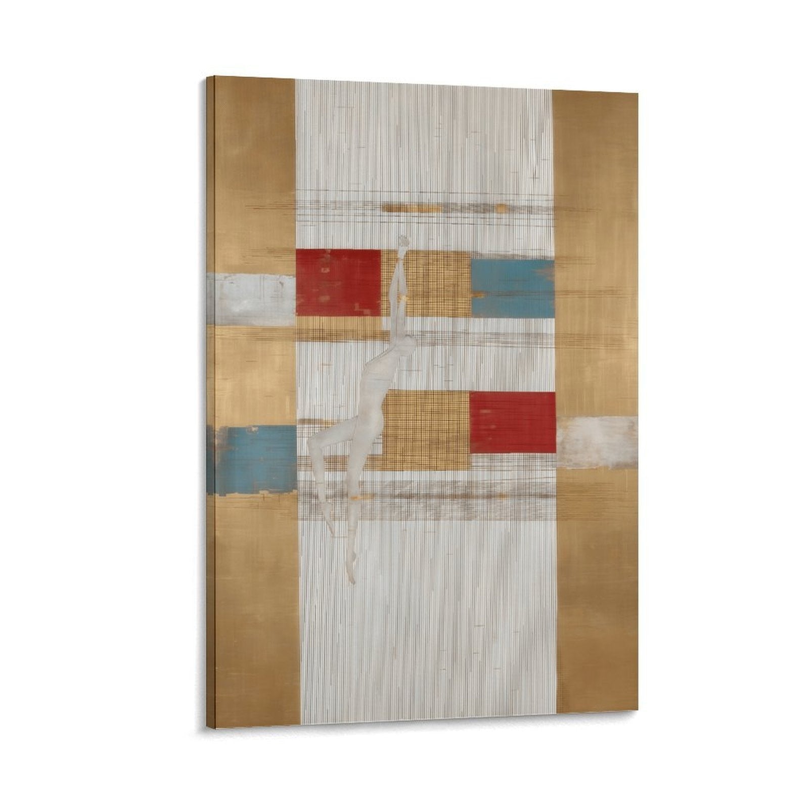 Graceful Silhouette Geometric Abstract Framed Art Print