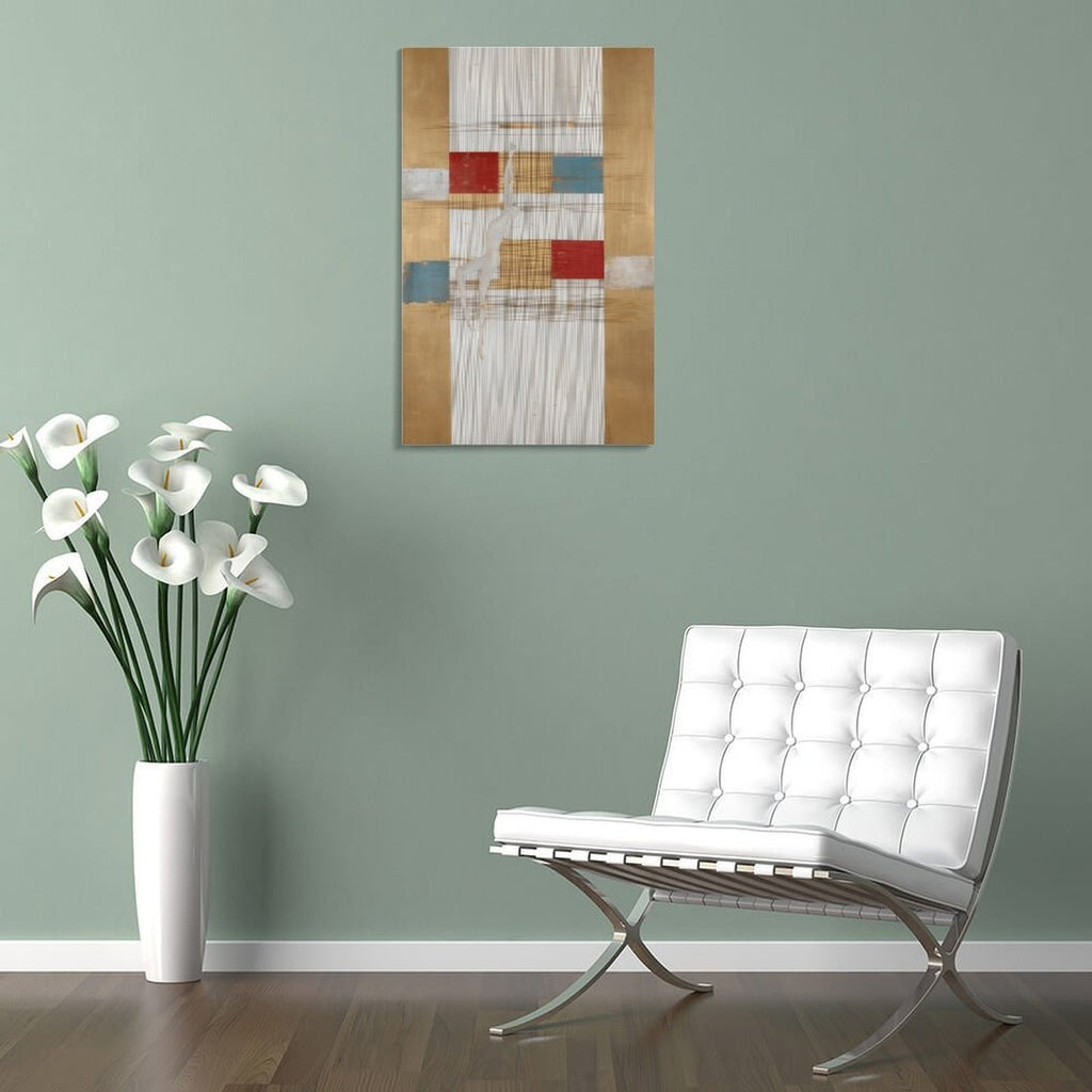 Graceful Silhouette Geometric Abstract Framed Art Print