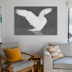 Swan Elegance Framed Art Print (Landscape 3:2) - Monochrome Wildlife Decor
