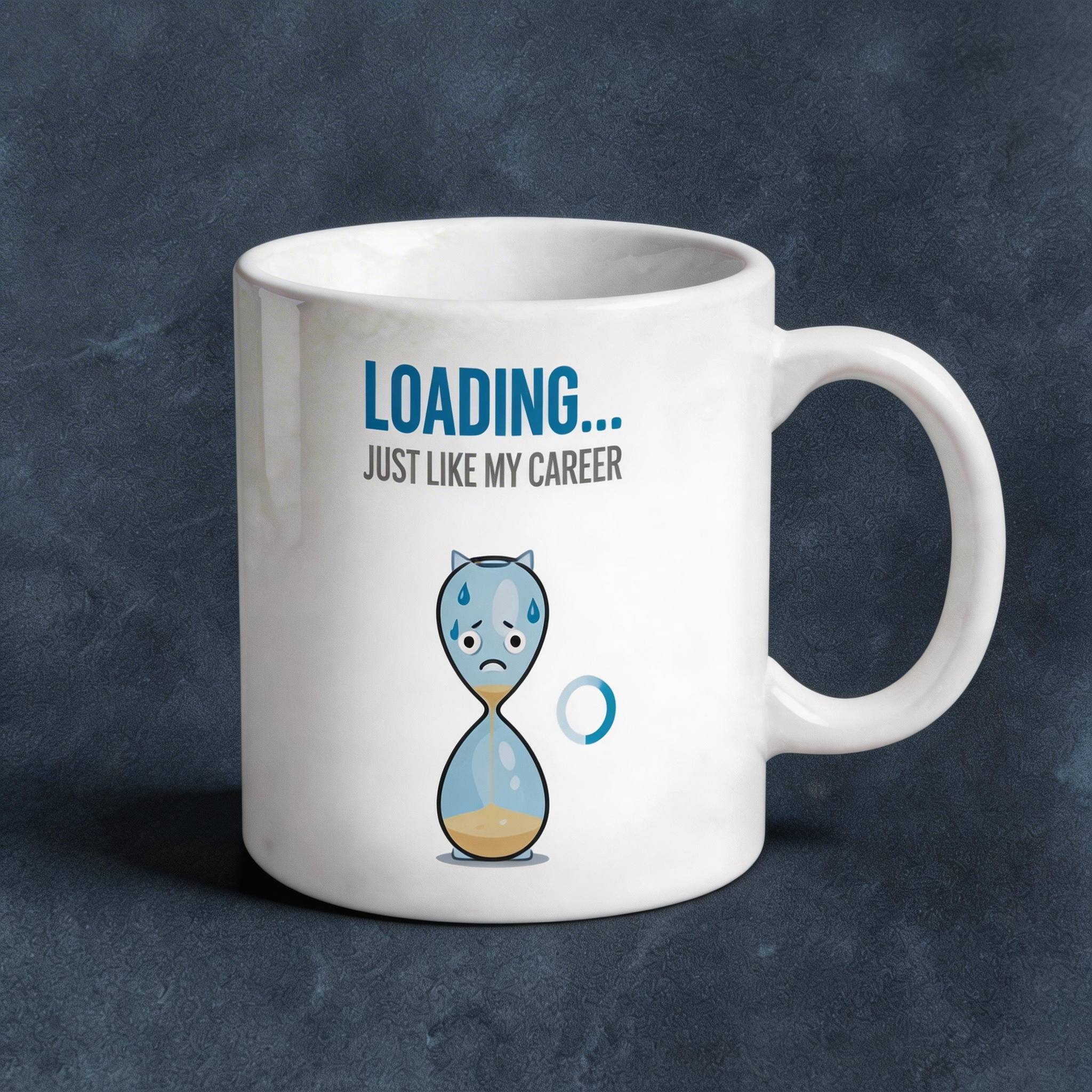 Loading Career Hourglass Funny Coffee Mug, Office Humor Gift