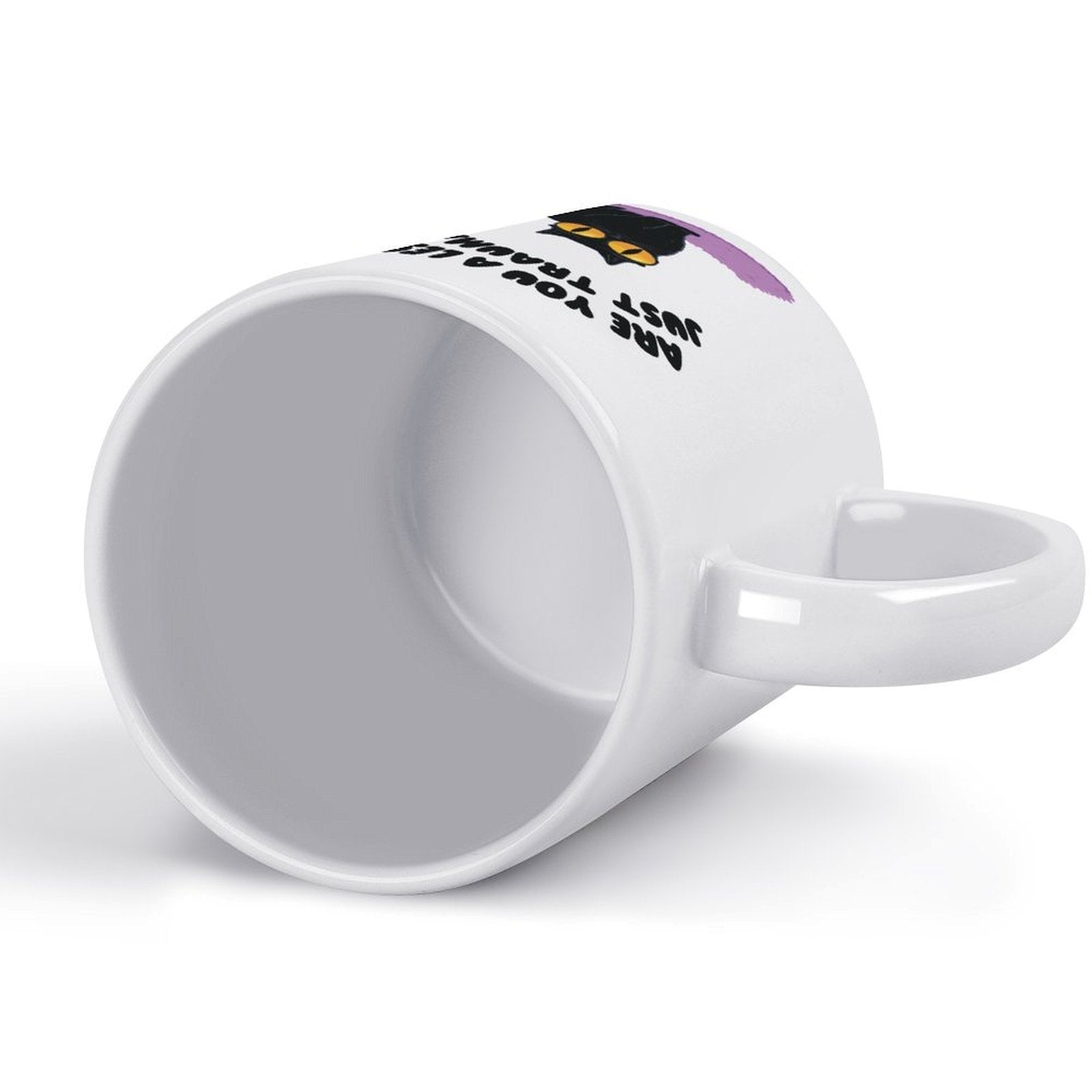 Are You A Lesbian Or Just Traumatized? Funny Black Cat Mug