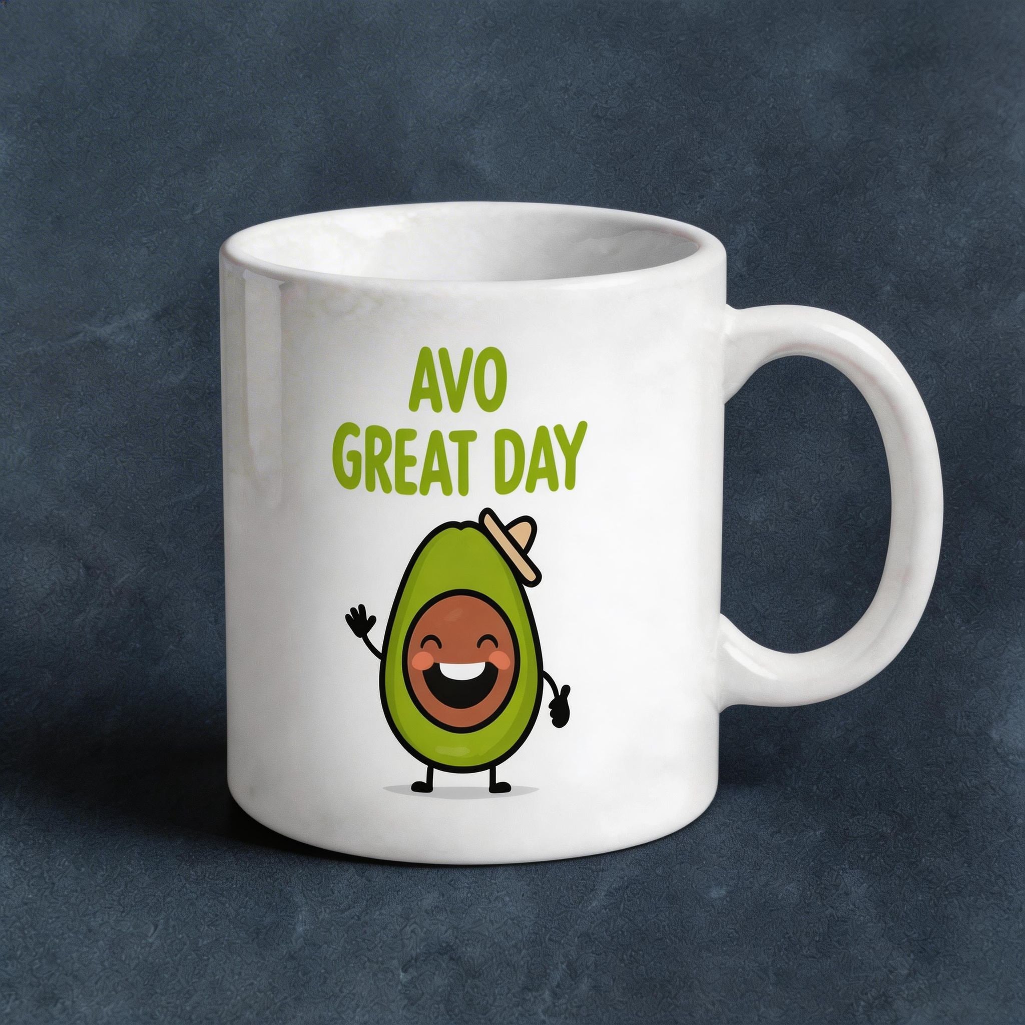 Avo Great Day Funny Avocado Ceramic Coffee Mug