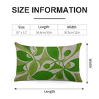 Artistic Green Flora Ultra-Soft Lumbar Pillow Cover