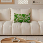 Artistic Green Flora Ultra-Soft Lumbar Pillow Cover