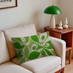 Artistic Green Flora Ultra-Soft Lumbar Pillow Cover