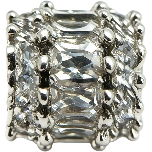 Clear Crystal Square Spacer