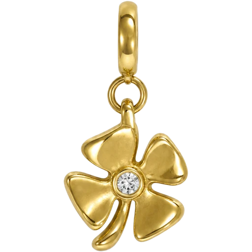 Crystal Clover Charm single bead