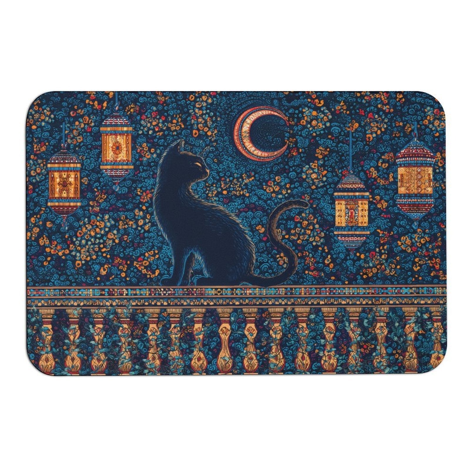 Midnight Stargazer Rounded Diatomite Bath Mat