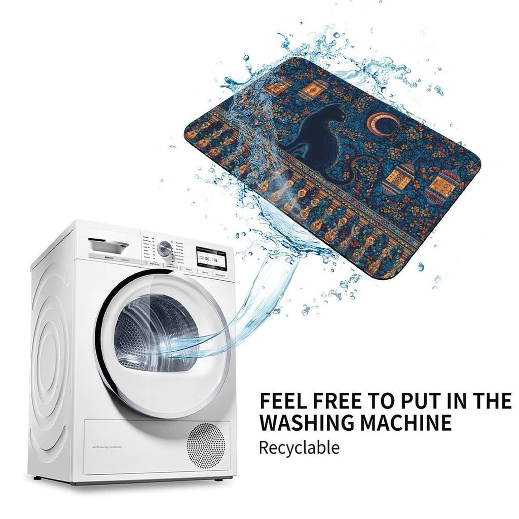 Midnight Stargazer Rounded Diatomite Bath Mat