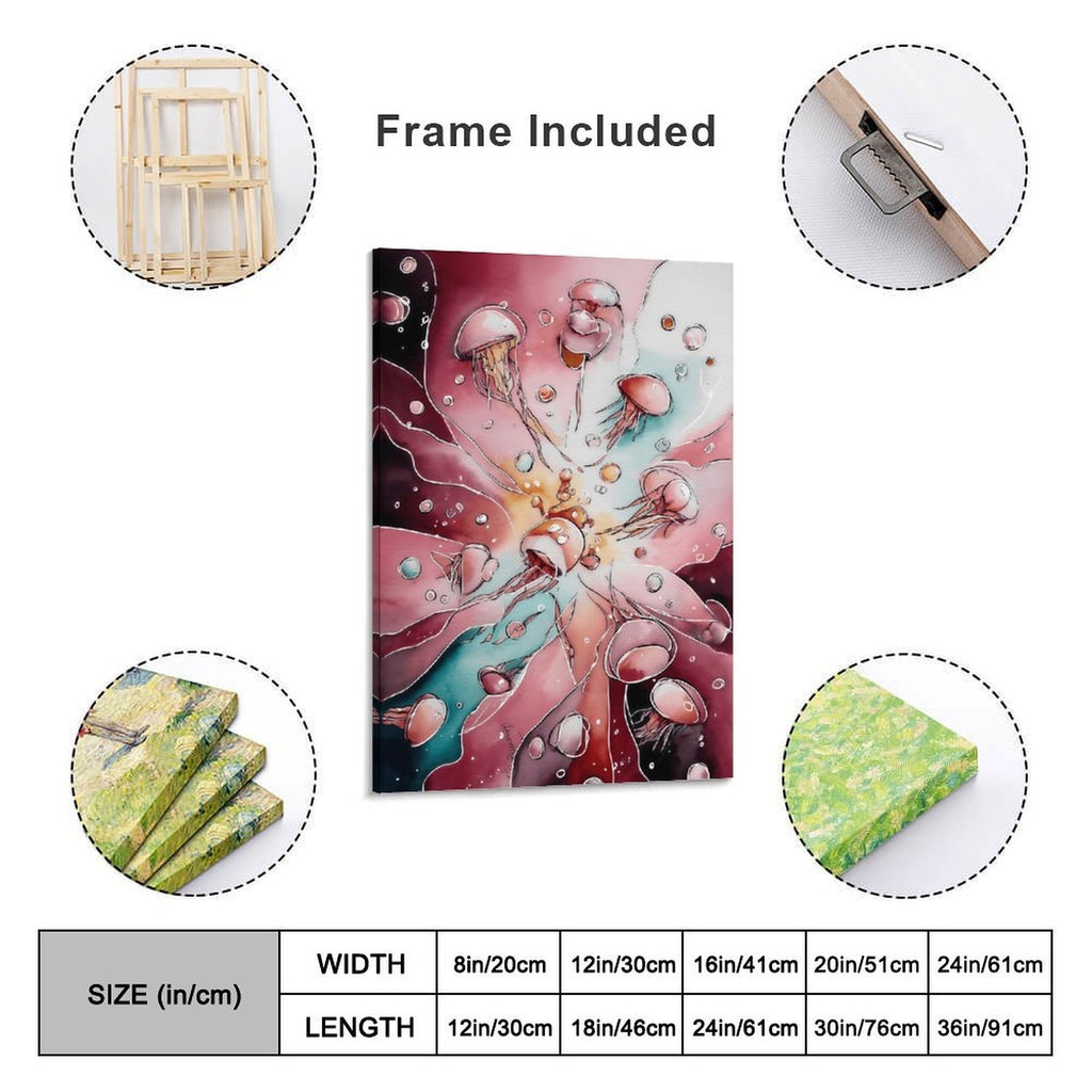 Surreal Jellyfish Bloom Framed Art Print (Portrait 2:3)