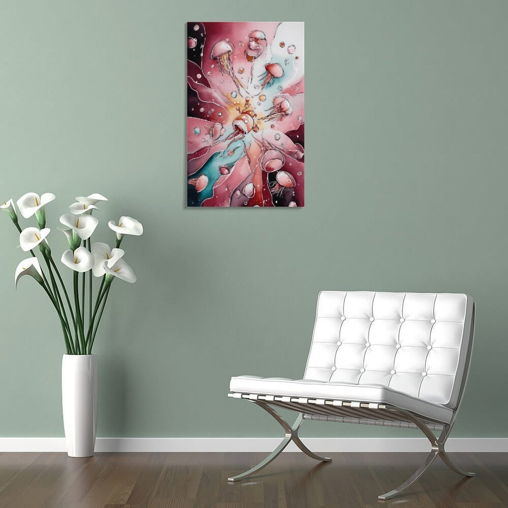 Surreal Jellyfish Bloom Framed Art Print (Portrait 2:3)