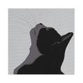 Cat Silhouette Contemplation Gallery Canvas Print (Square 1:1)