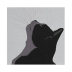 Cat Silhouette Contemplation Gallery Canvas Print (Square 1:1)