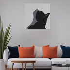 Cat Silhouette Contemplation Gallery Canvas Print (Square 1:1)