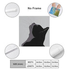 Cat Silhouette Contemplation Gallery Canvas Print (Square 1:1)