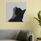 Cat Silhouette Contemplation Gallery Canvas Print (Square 1:1)
