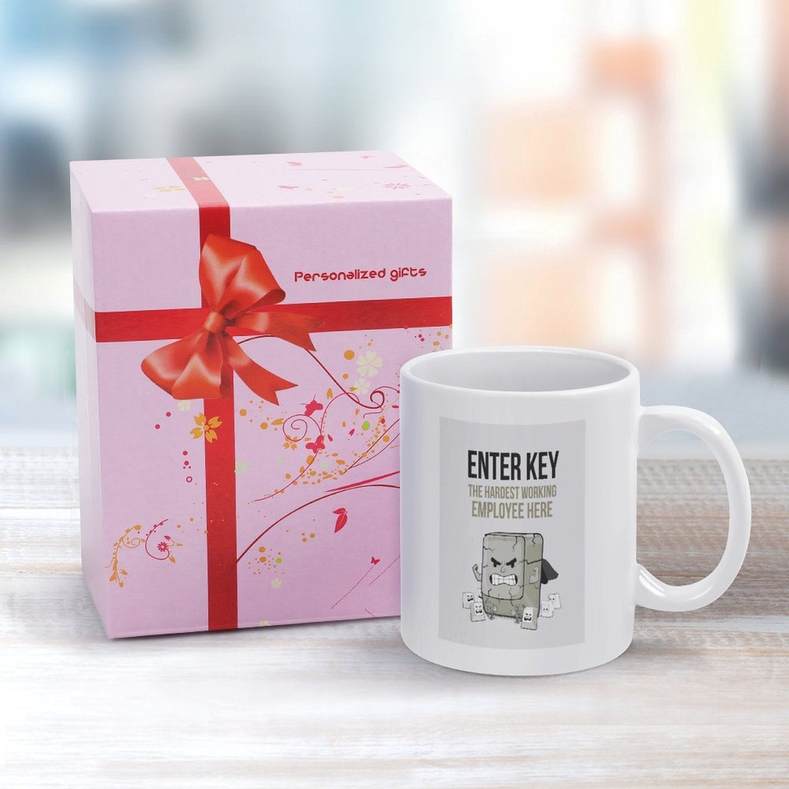 Enter Key Hardest Working Employee Mug - Funny IT Programmer Gift