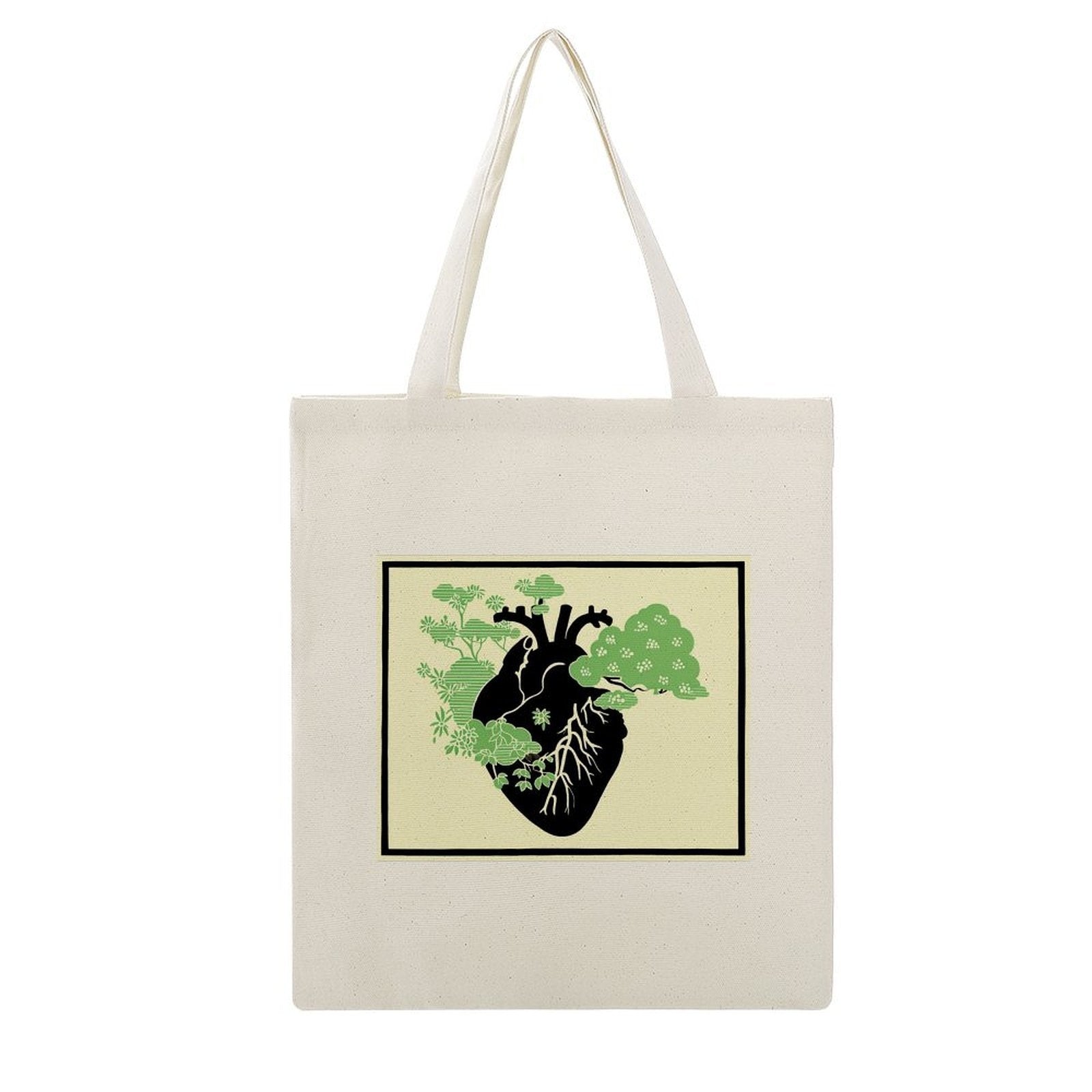 Anatomical Heart Bonsai Canvas Tote Bag