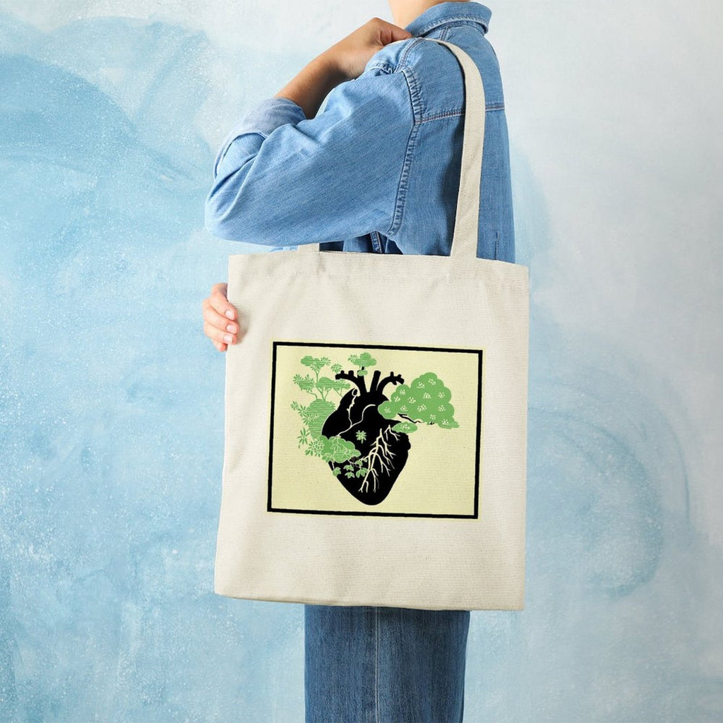 Anatomical Heart Bonsai Canvas Tote Bag