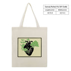 Anatomical Heart Bonsai Canvas Tote Bag