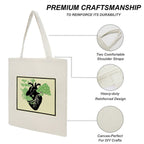 Anatomical Heart Bonsai Canvas Tote Bag