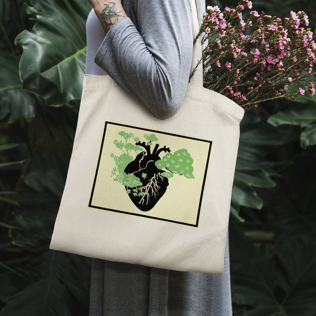 Anatomical Heart Bonsai Canvas Tote Bag