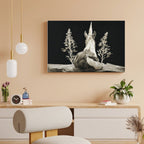 Mystical Midnight Unicorn Framed Canvas Art Wall Decor