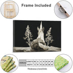 Mystical Midnight Unicorn Framed Canvas Art Wall Decor
