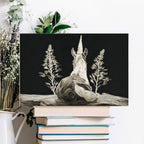 Mystical Midnight Unicorn Framed Canvas Art Wall Decor