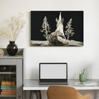 Mystical Midnight Unicorn Framed Canvas Art Wall Decor