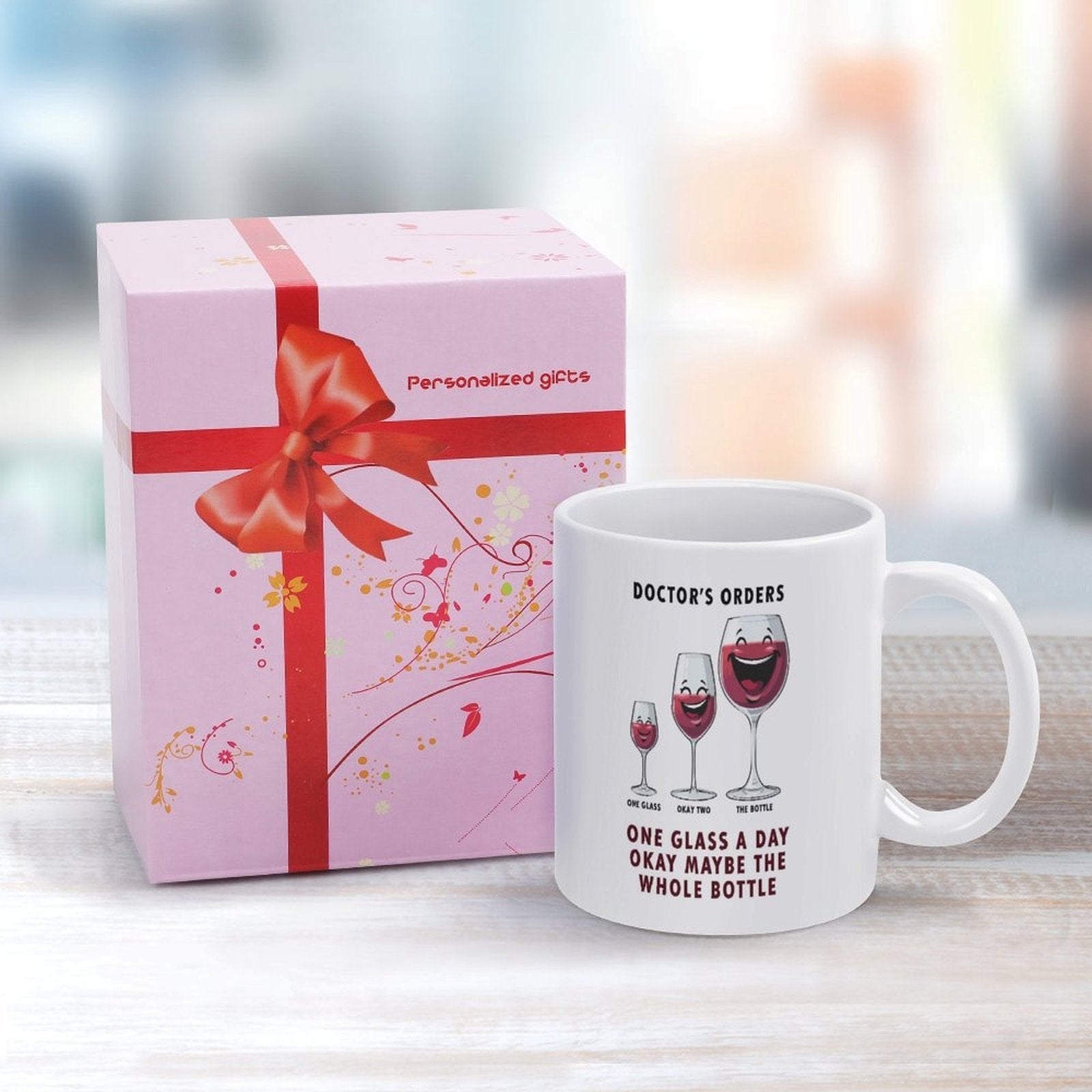 Doctor's Orders 'The Whole Bottle' Funny Wine Lover Ceramic Mug