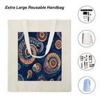 Abstract Ammonite Fossil Canvas Tote Bag - Artistic Marine Spiral Design