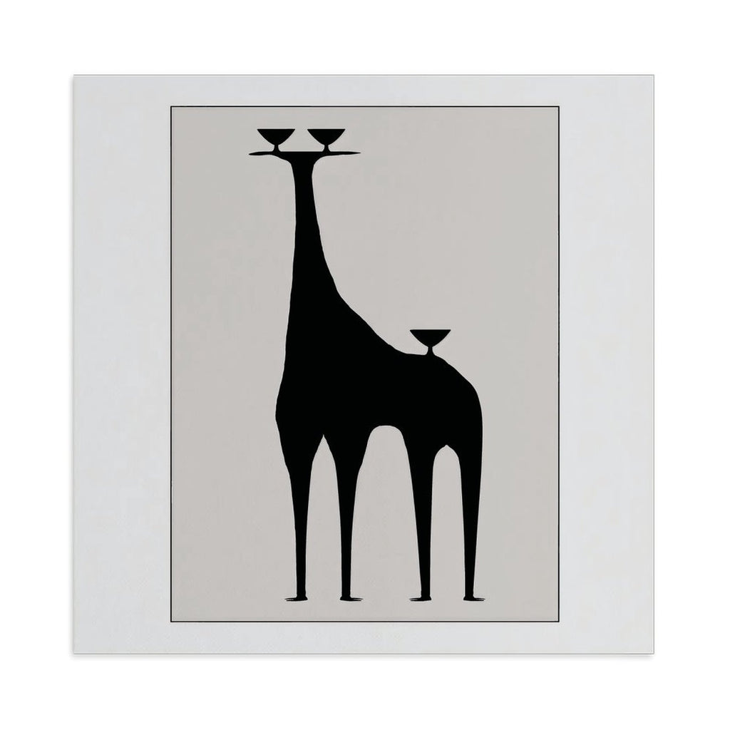 Surrealist Silhouette Giraffe | Gallery Canvas Print (Square 1:1)