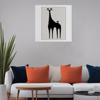 Surrealist Silhouette Giraffe | Gallery Canvas Print (Square 1:1)
