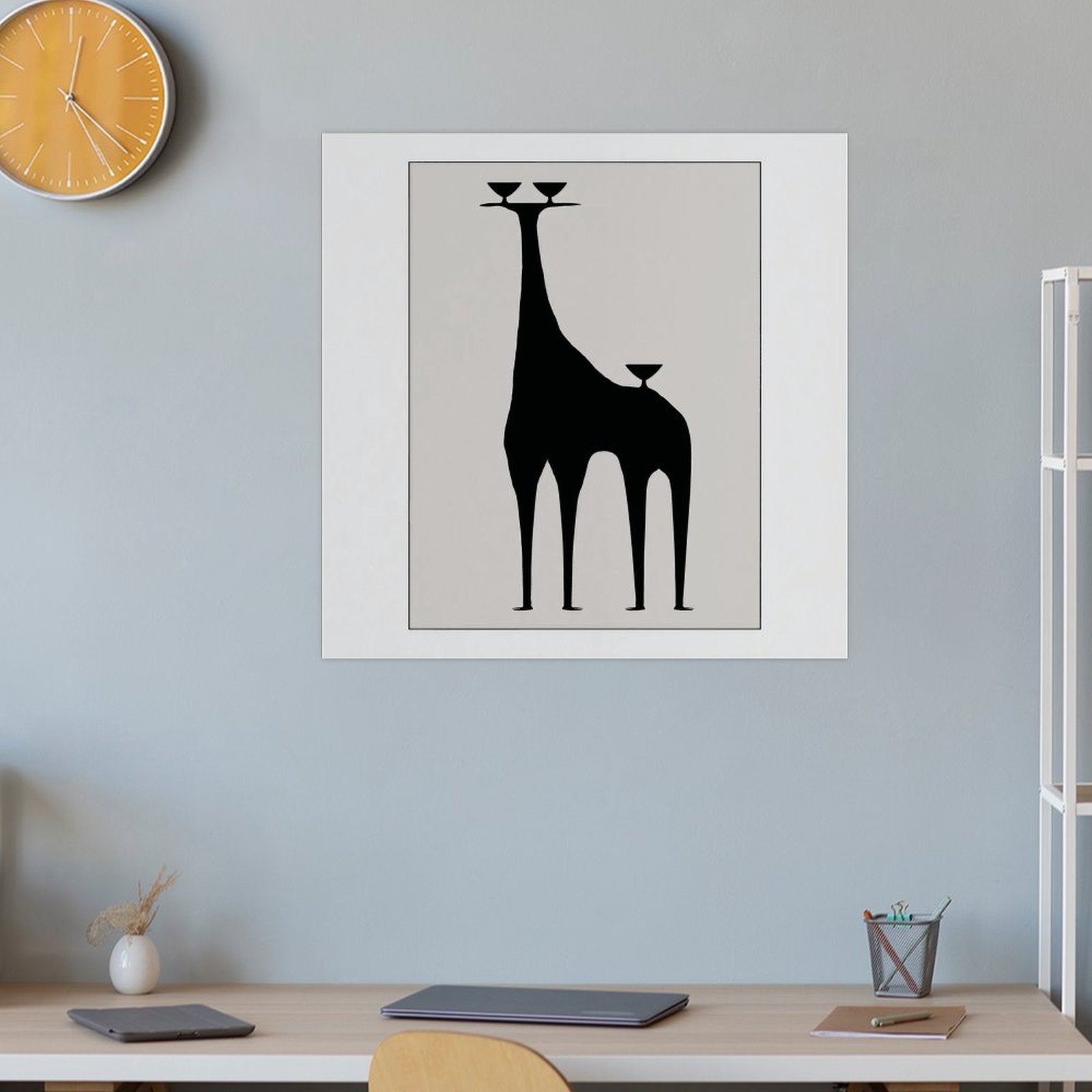 Surrealist Silhouette Giraffe | Gallery Canvas Print (Square 1:1)