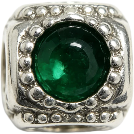 Emerald Green Gem Spacer single bead