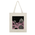Surreal Geometric Nautilus Canvas Tote Bag