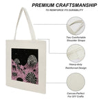 Surreal Geometric Nautilus Canvas Tote Bag