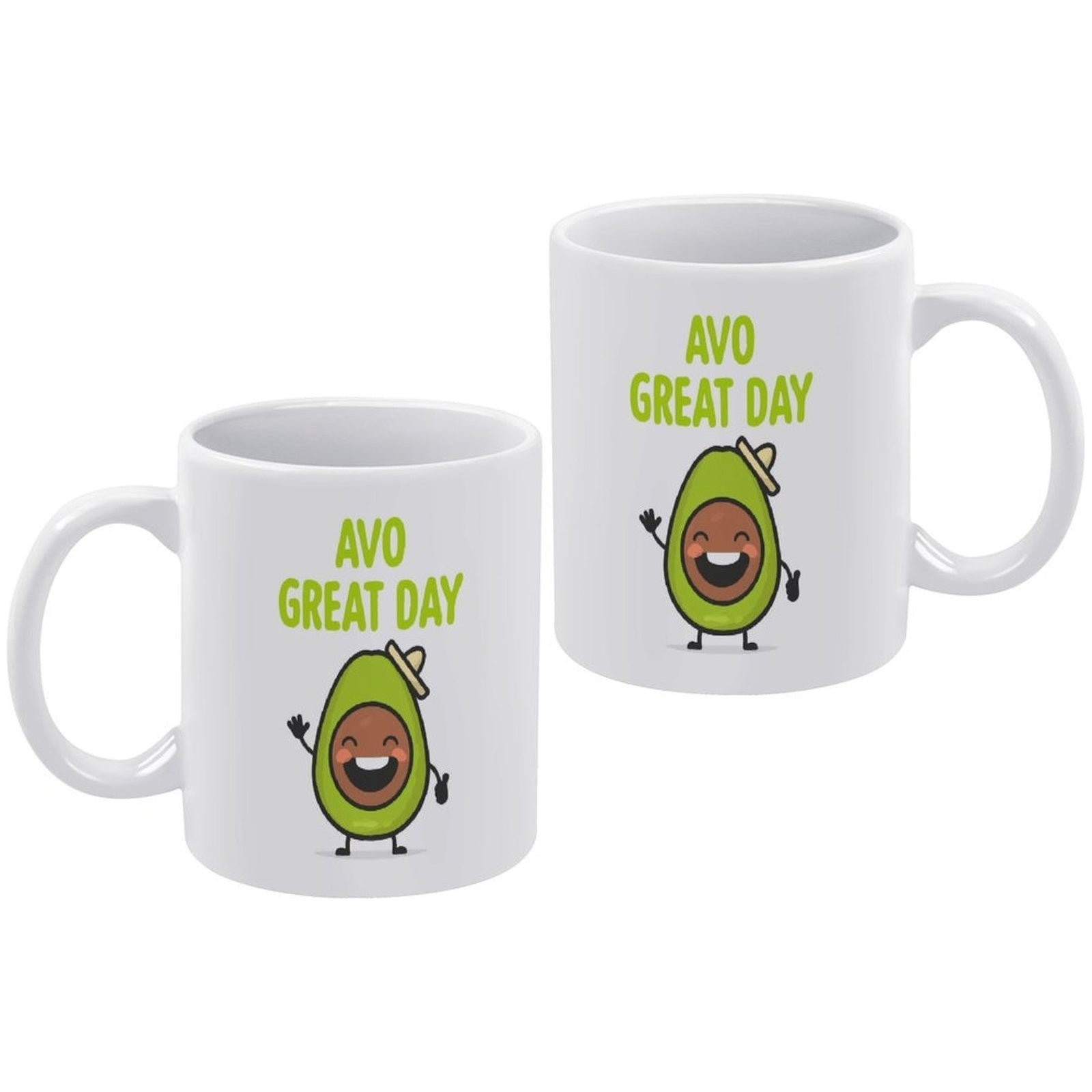 Avo Great Day Funny Avocado Ceramic Coffee Mug