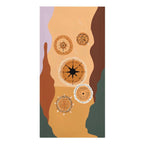 Desert Sun & Earth Tones Abstract Beach Towel