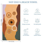 Desert Sun & Earth Tones Abstract Beach Towel