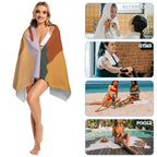 Desert Sun & Earth Tones Abstract Beach Towel