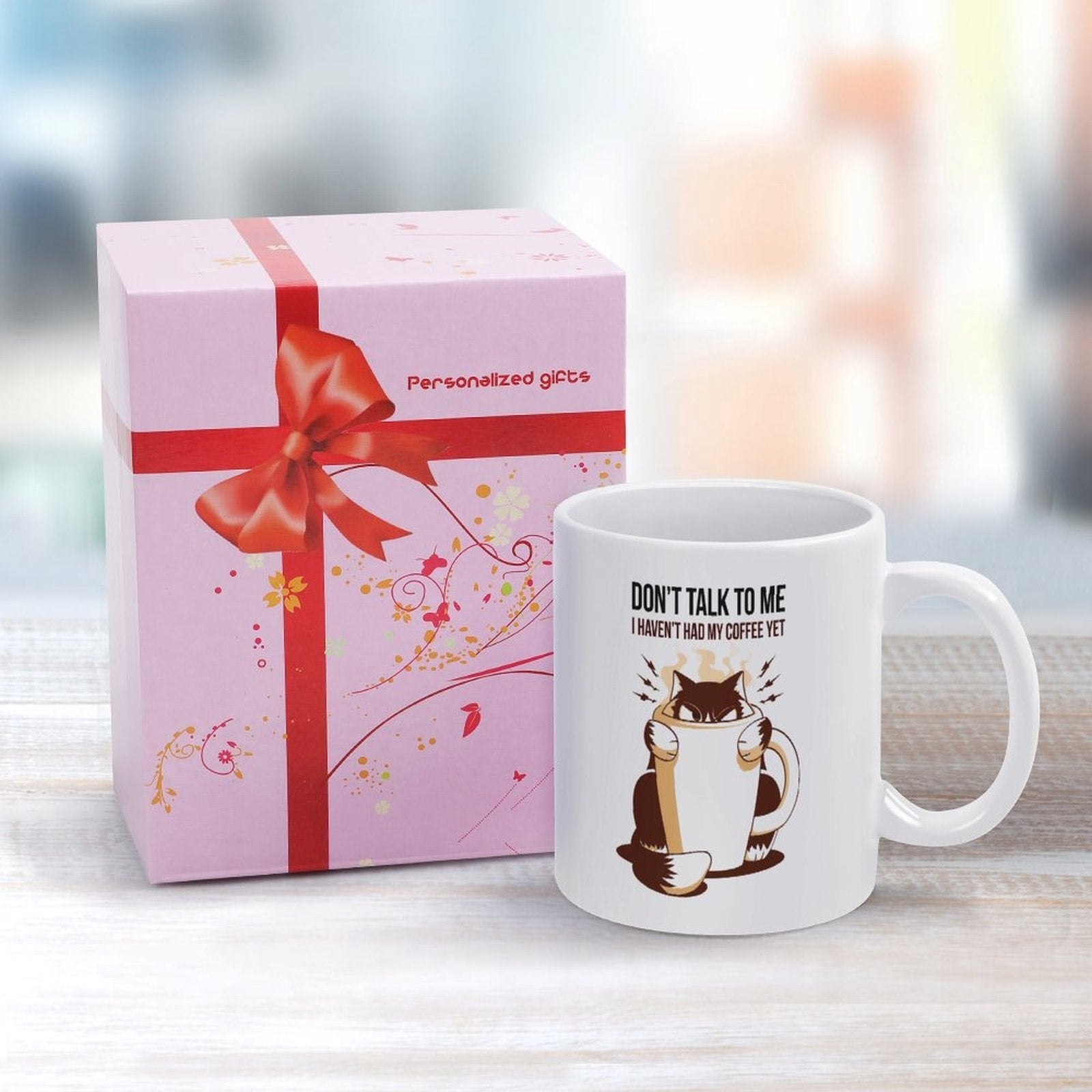 Don't Talk To Me Cat Coffee Mug - Funny Grumpy Morning Gift
