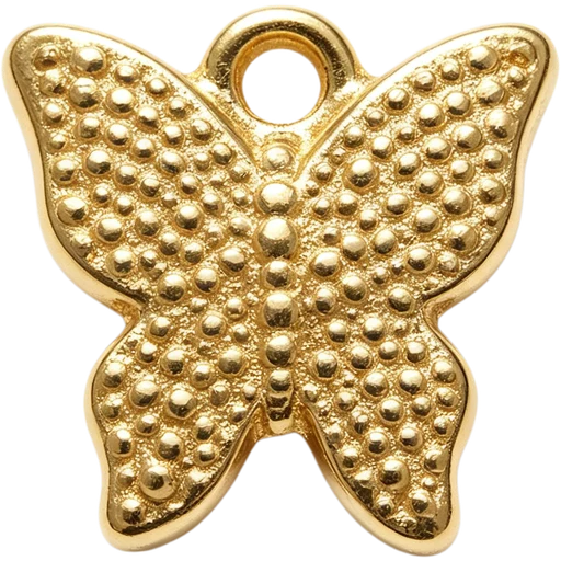 Gold Butterfly Charm single bead