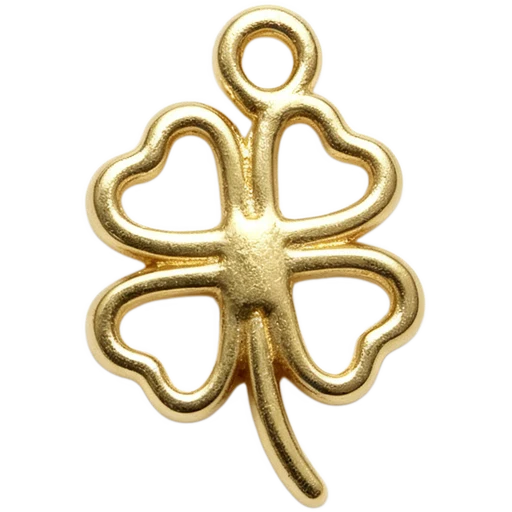 Gold Four-Leaf Clover Charm