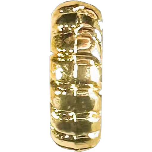 Gold Grooved Spacer single bead